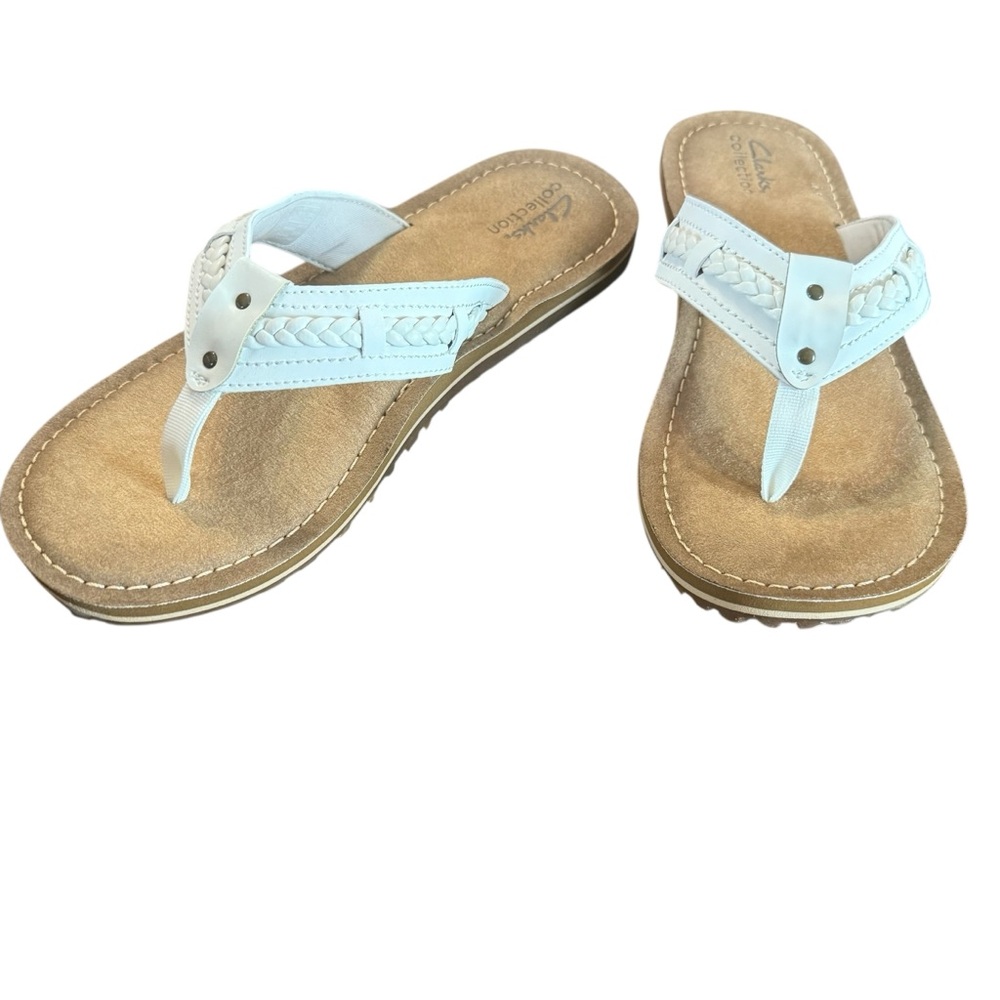 Clark’s Fenner Nerice Off White Sandal Size 10 - Picture 5 of 10